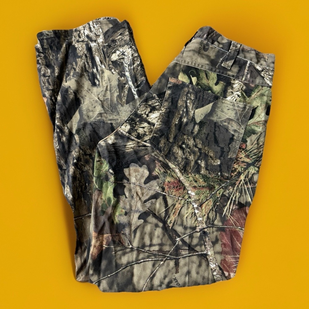 Mossy Oak Break Up Country Jeans Men's Pants Size 32 Woodland Camo Green